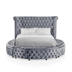 1pc Unique Round Glam Bed