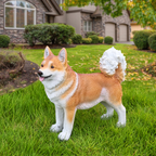 Lifelike Shiba Inu Dog Statue