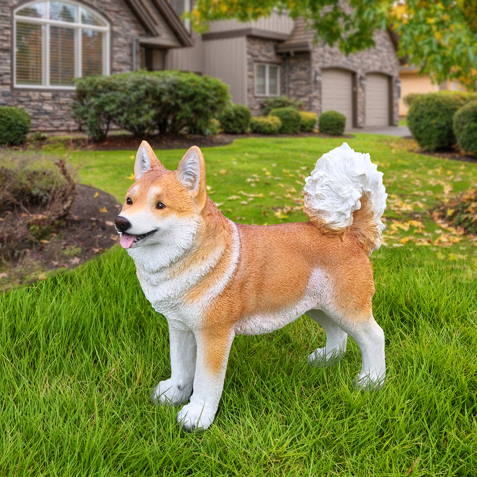 Lifelike Shiba Inu Dog Statue
