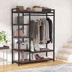 47.24" Rustic Brown Freestanding Closet Organizer