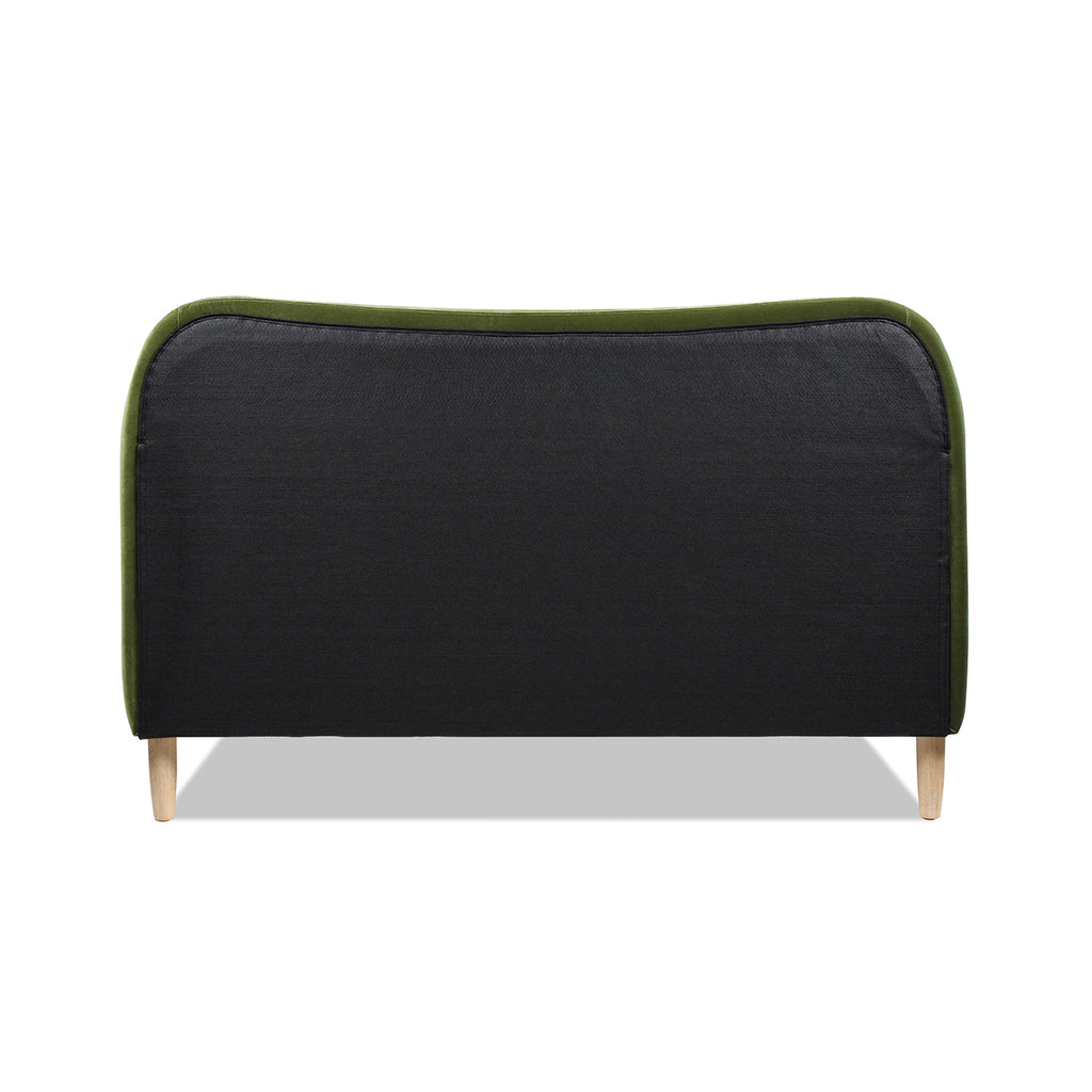 Roman Curved Headboard Upholstered Platform Bed, Queen, Olive