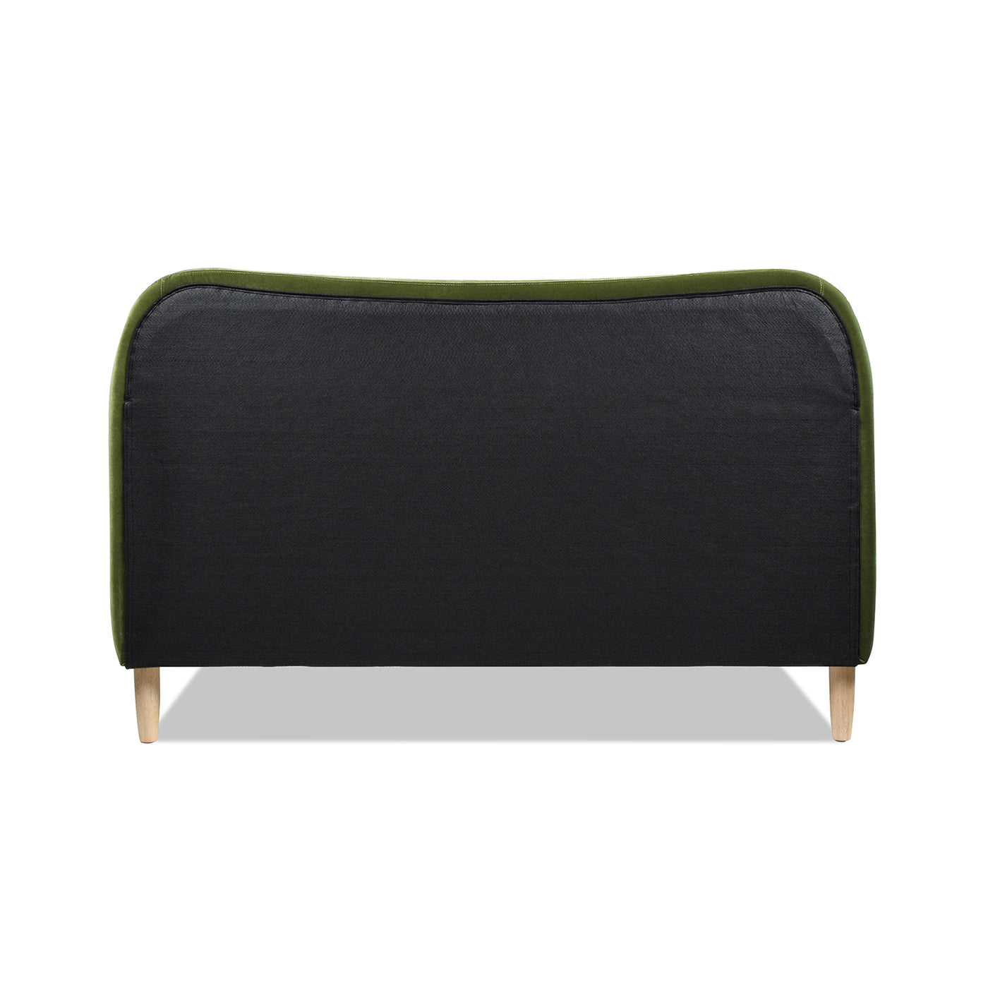 Roman Curved Headboard Upholstered Platform Bed, Queen, Olive