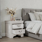 Classic Wooden Nightstand - White