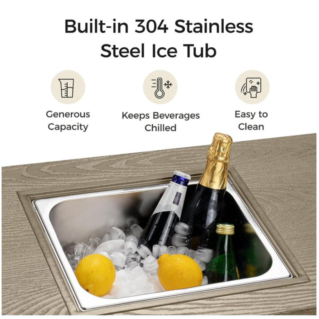 47" 3-in-1 Outdoor Aluminum Fire Pit Table