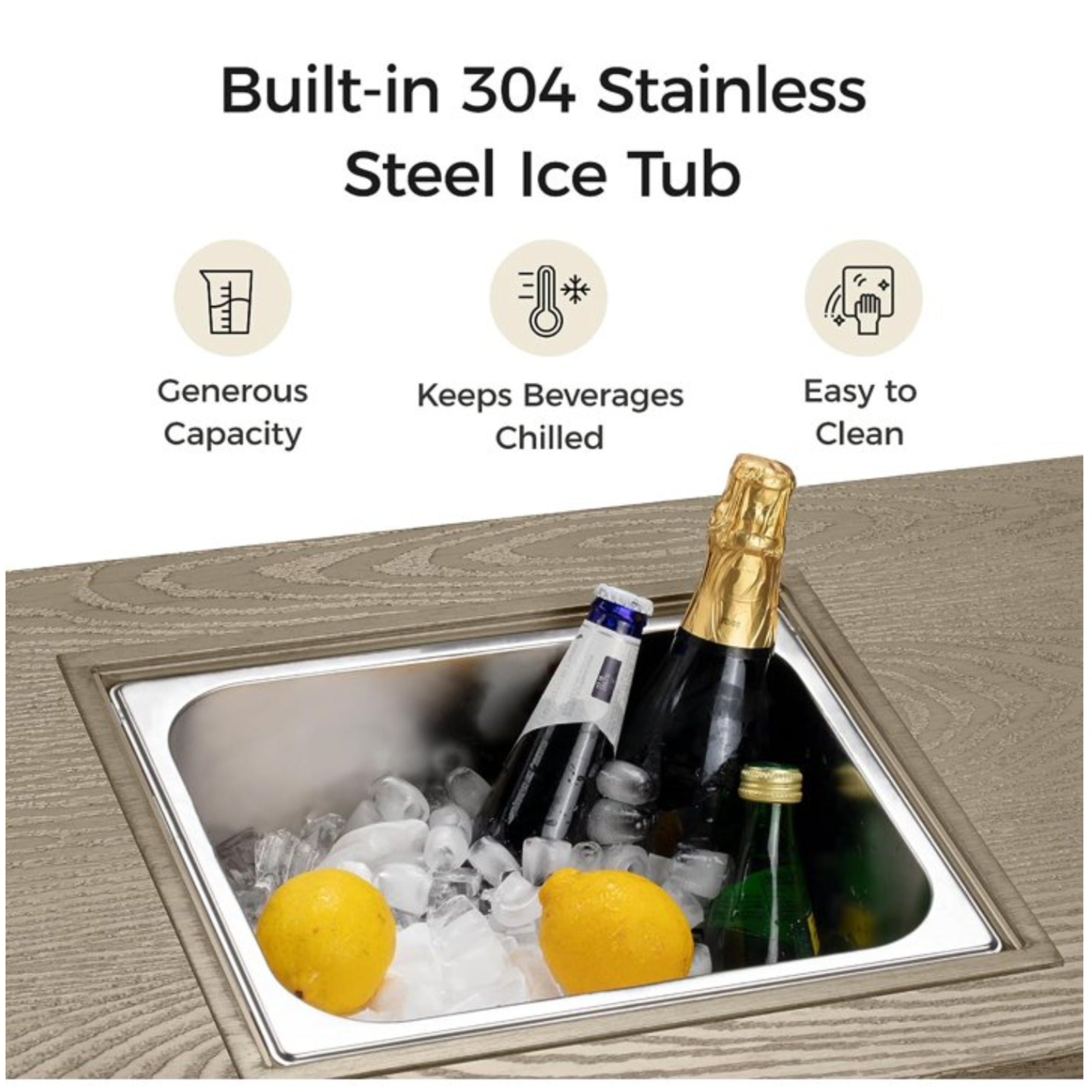 47" 3-in-1 Outdoor Aluminum Fire Pit Table