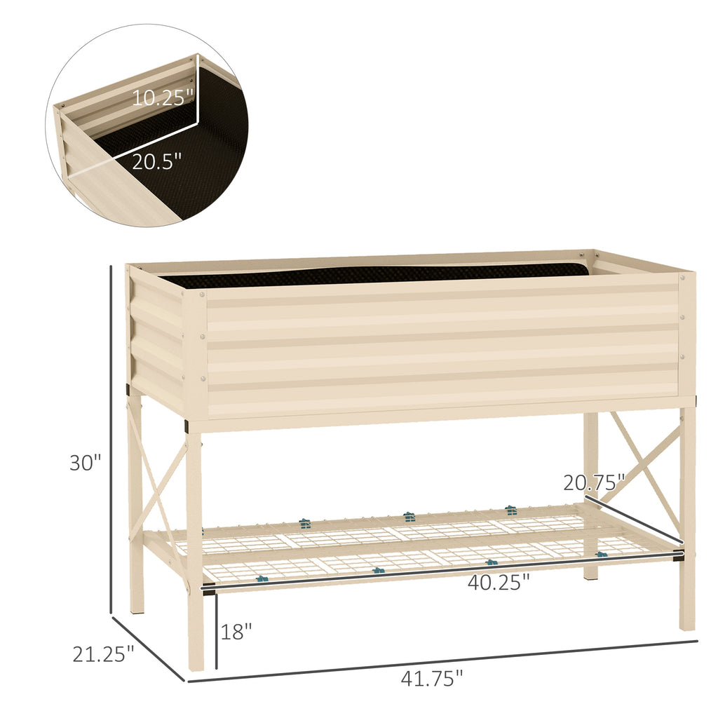 Outsunny Raised Garden Bed with Galvanized Steel Frame