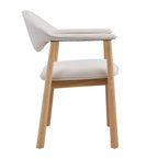 Upholstered Dining Chairs with Curved Back