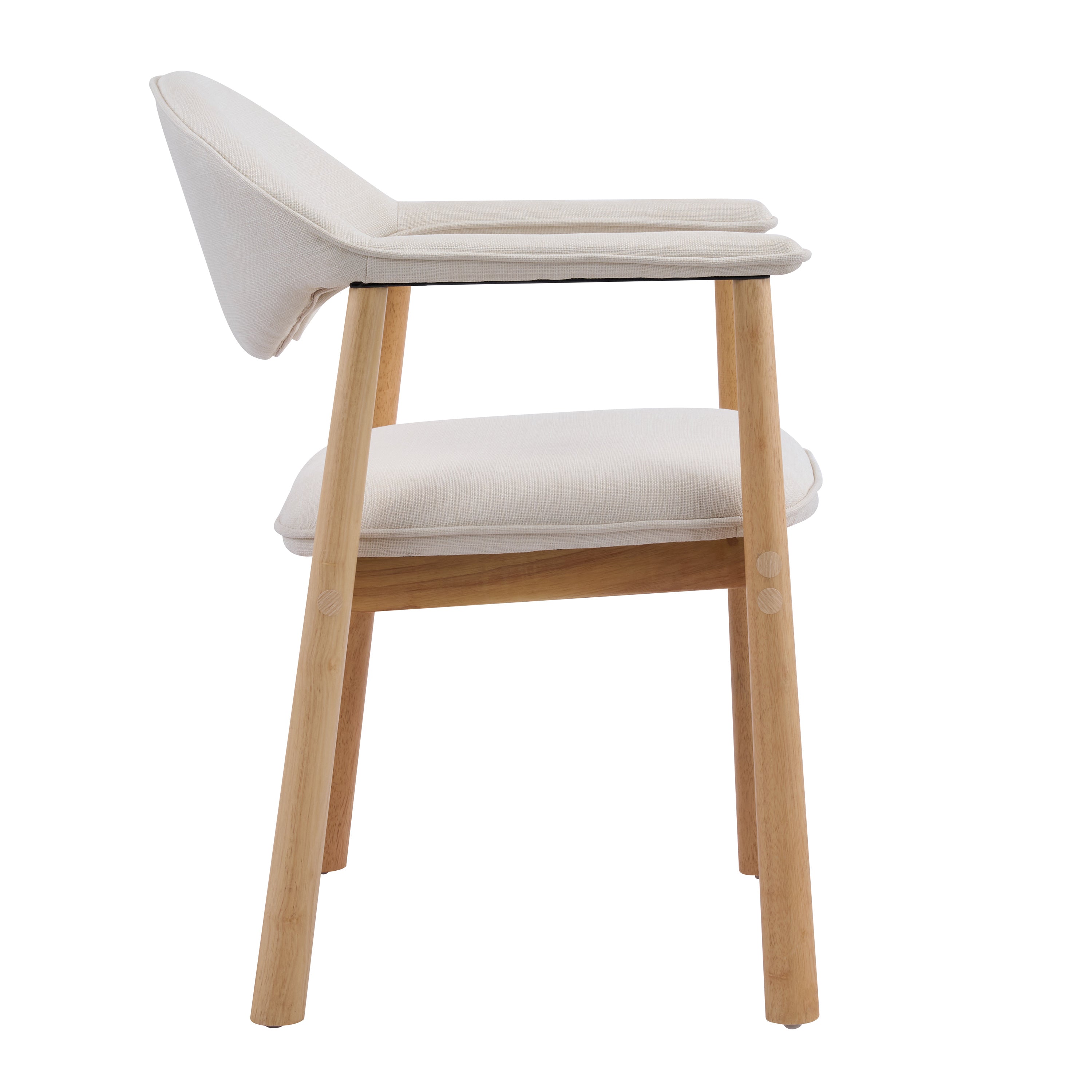 Upholstered Dining Chairs with Curved Back