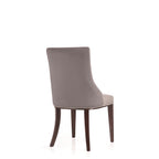 Shubert Vegan Leather and Velvet Dining Chair