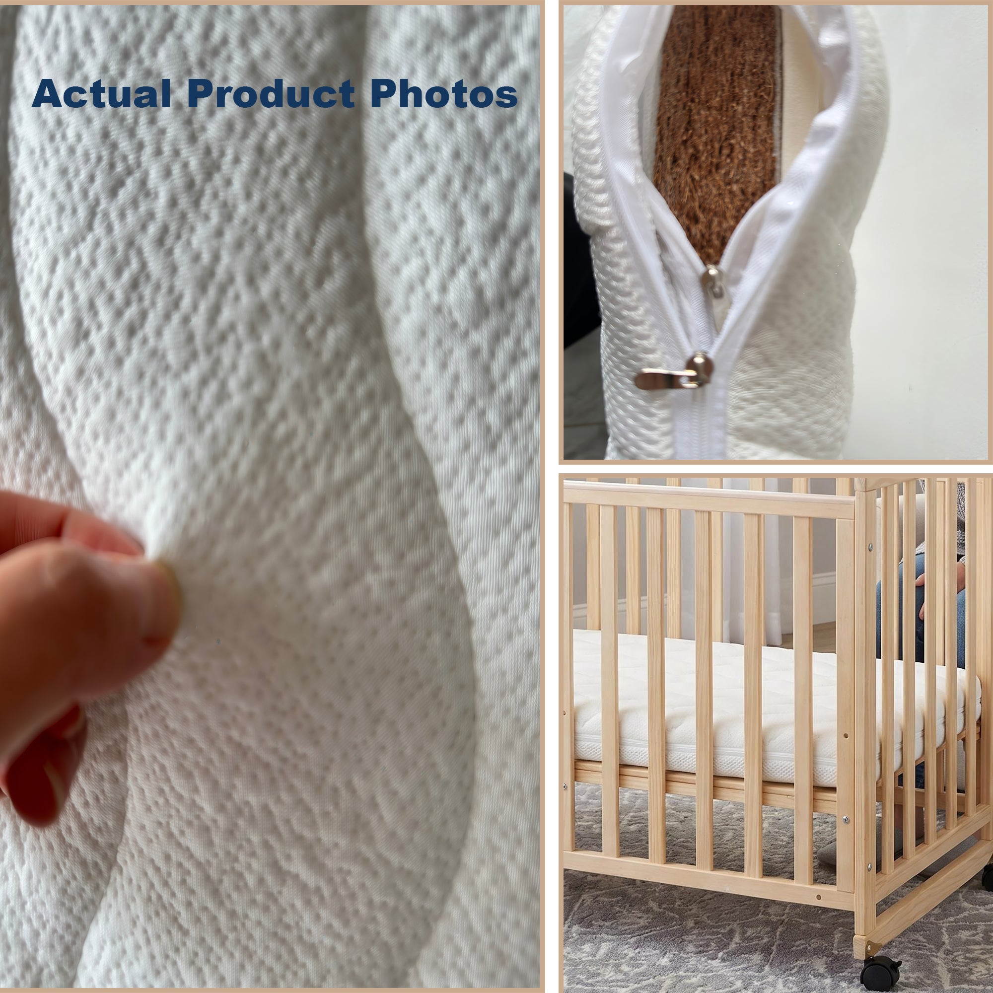 Portable Pine Wood Bedside Bassinet