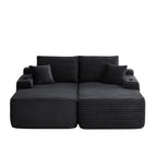 69" Cloud Sectional Couch, L-Shape Chaise with R-Shape Chaise