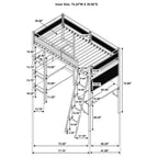 William Matte Twin Loft Bed