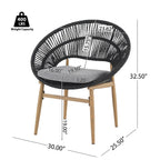 Cyril Outdoor Wicker Papasan Style Dining Chair