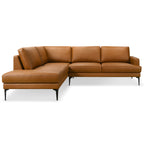Bristol Durable Vegan Leather Left-Facing Sectional Sofa