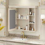 35'' x 28'' Wall Mounted Bathroom Storage Cabinet with Mirror