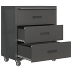 Heavy-Duty Metal Storage Cabinet with Wheels