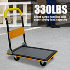 Flatbed Cart with 330lbs Heavy Duty Capacity