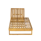 Acacia Wood Chaise Lounge Teak Finish