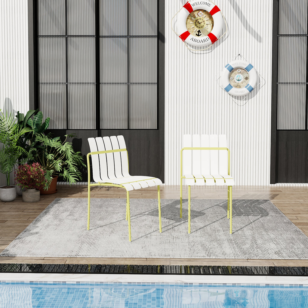 Summer 4-Pack Modern Striped Color Block Chairs