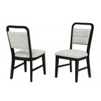 Contemporary Dining Chair Set of 2, Polyester Fabric Kitchen Side Chair