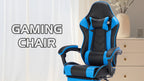 Gaming Chair with Footrest and Lumbar Support