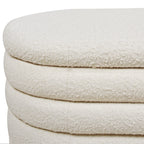 Fuji 49" Upholstered Oval Storage Bench