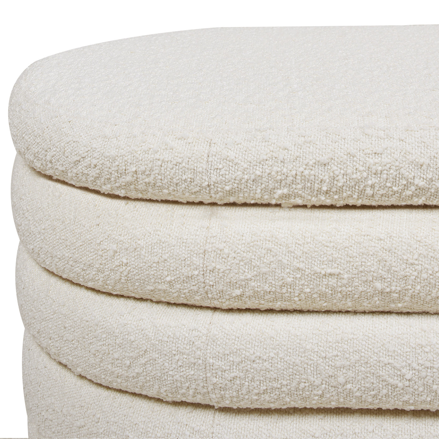 Fuji 49" Upholstered Oval Storage Bench