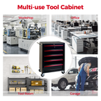 Rolling Metal Tool Chest with 5 Drawers