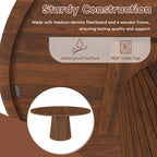47 Inch Round MDF Dining Table for 4
