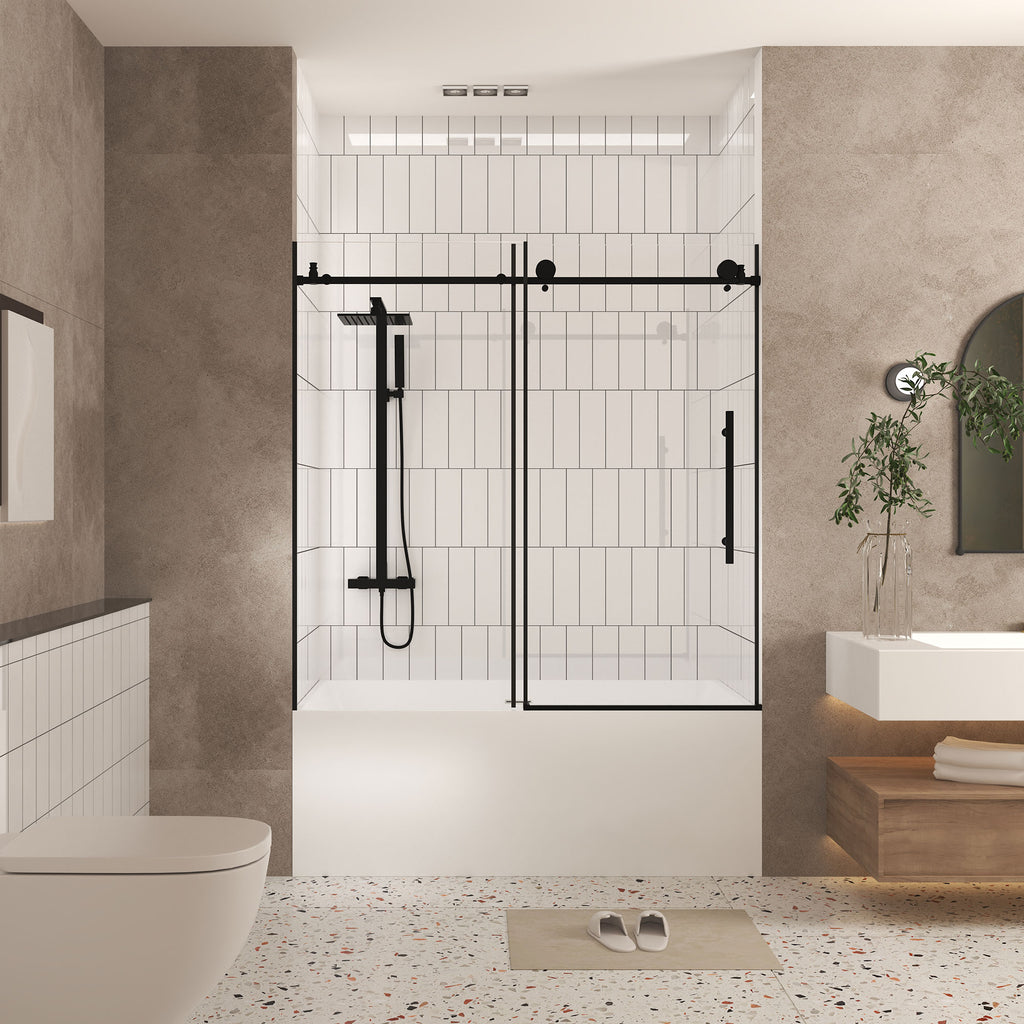 Frameless Shower Door 56-60"W x 60"H