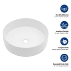 15.75"x15.75" Ceramic Vessel Sink