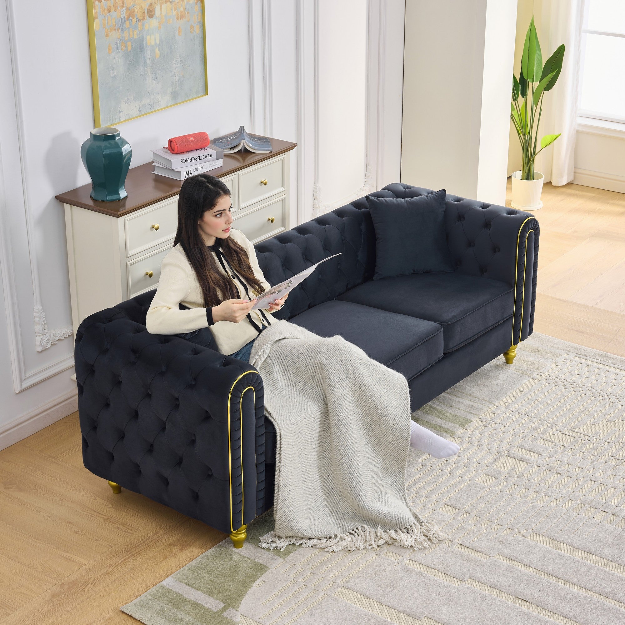 3 Seater Modern Loveseat Sofa