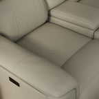 Oslo Dual Power Reclining Love Seat with Console in Mineral