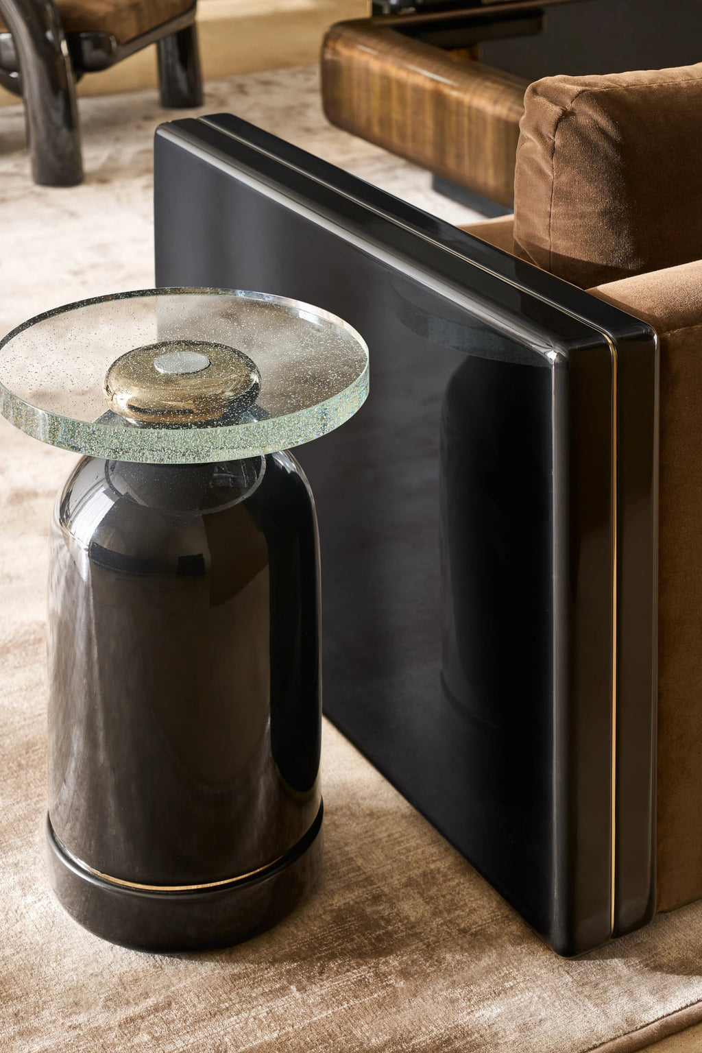Gelee Glass Top Side Table