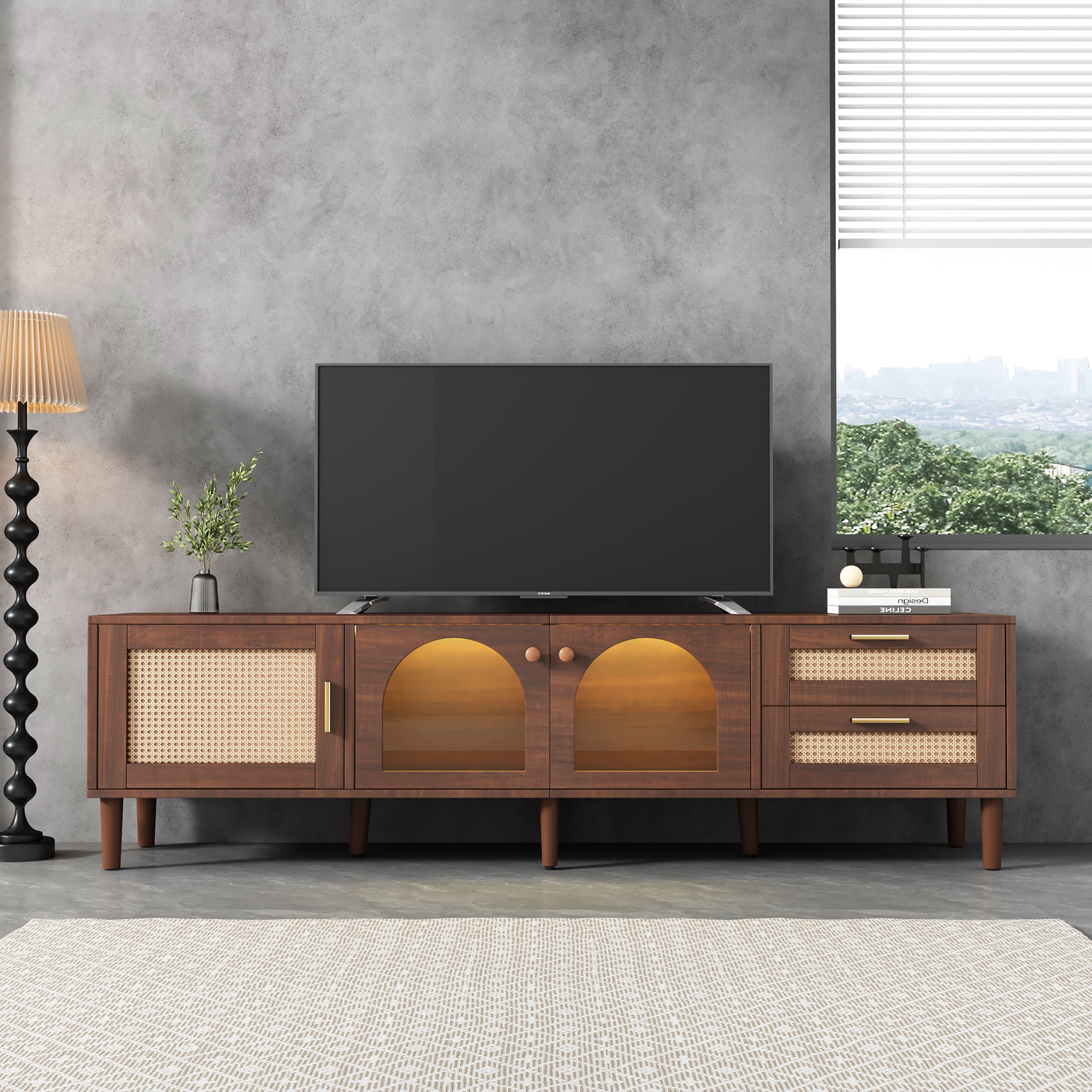 70 Inch TV Stand for TVs Up to 80 Inches