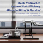 32 Inch Desk Converter, Height Adjustable Sit to Stand Riser