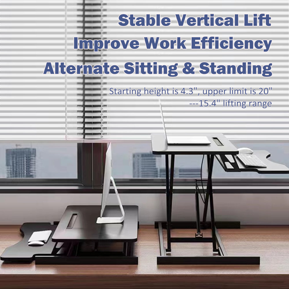32 Inch Desk Converter, Height Adjustable Sit to Stand Riser