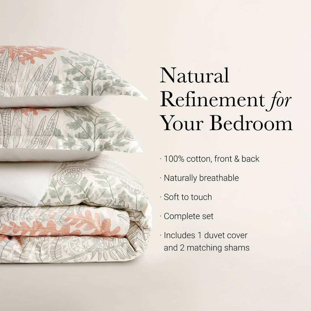 3-Piece Full/Queen 100% Cotton Sateen Duvet Cover Set