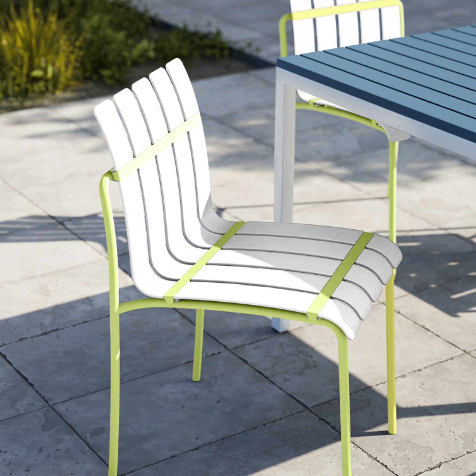 Summer 4-Pack Modern Striped Color Block Chairs