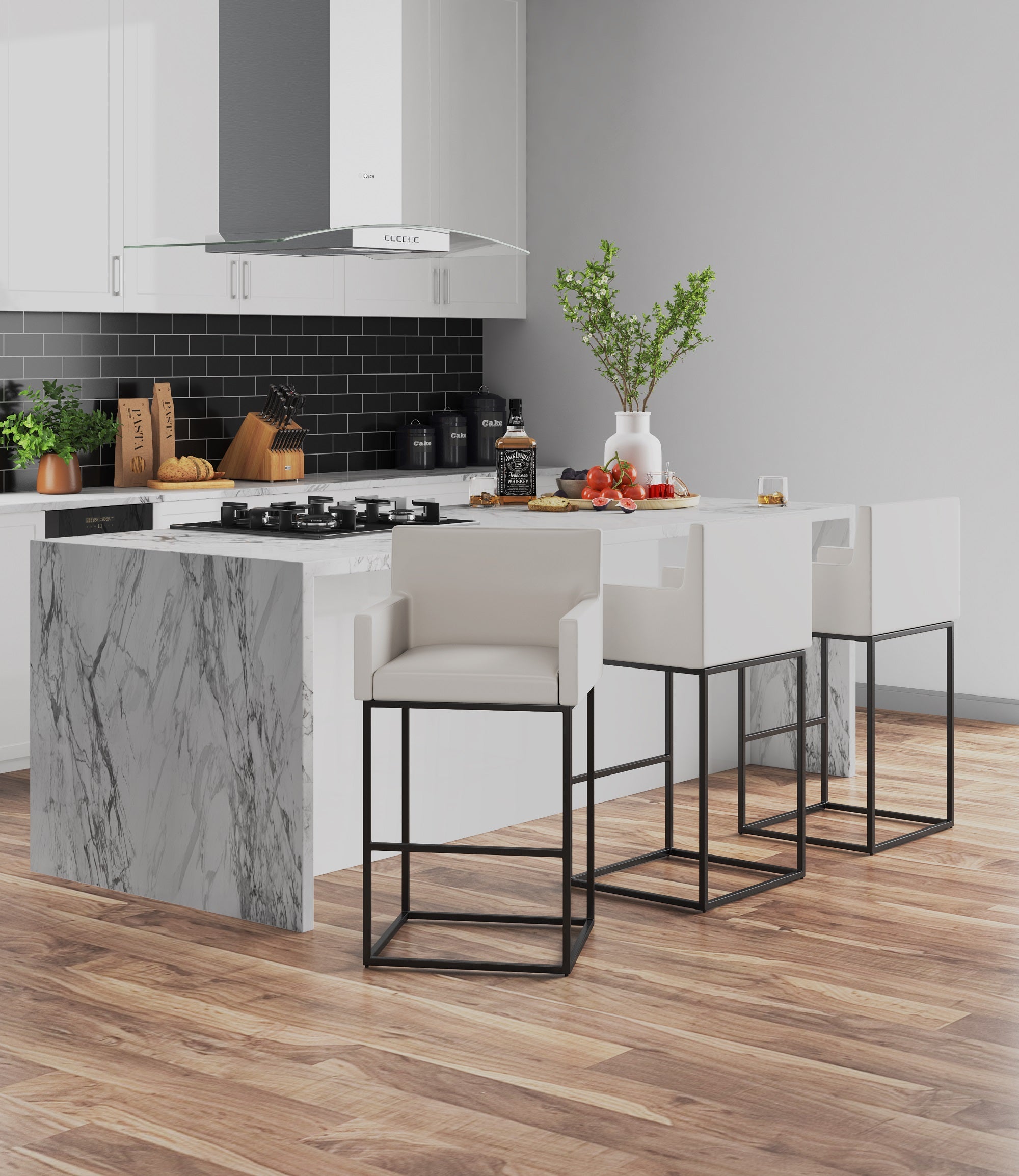 Ambassador Metal Upholstered Counter Stool