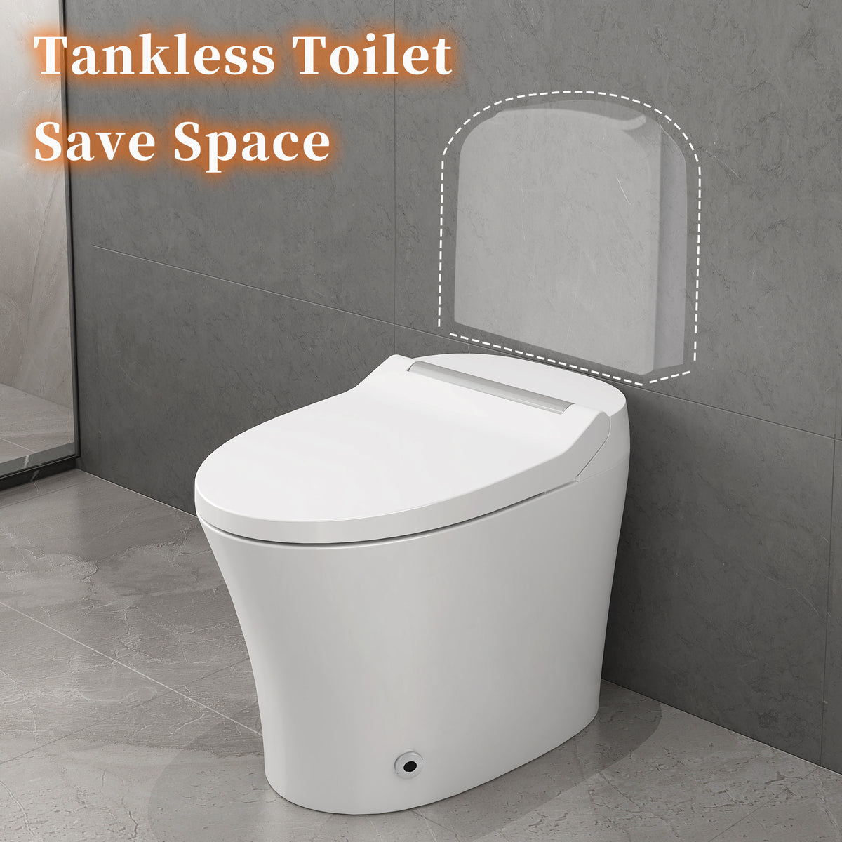 Smart Toilet with Built-in Heated Seat