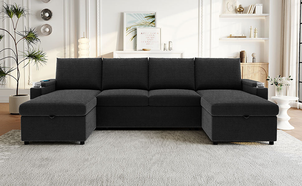 Convertible Sofa Bed - Modern U-Shaped Sectional