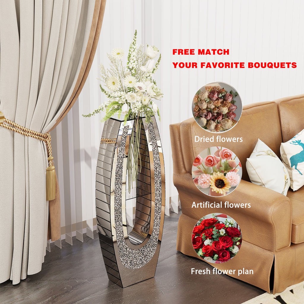 U-Shaped Tall Decorative Floor Vase