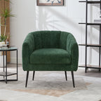 Modern Upholstered Chenille Barrel Accent Chair