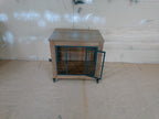 27.2" Dog Crate Furniture with Wheels for Small Dogs