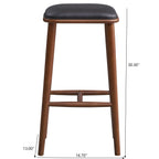 Jason Mid-Century Modern PU Leather Bar Stool