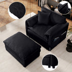 Oversized 57.48" Recliner Chair with Movable Ottoman