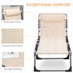 Outsunny Padded Folding Chaise Lounge Chair