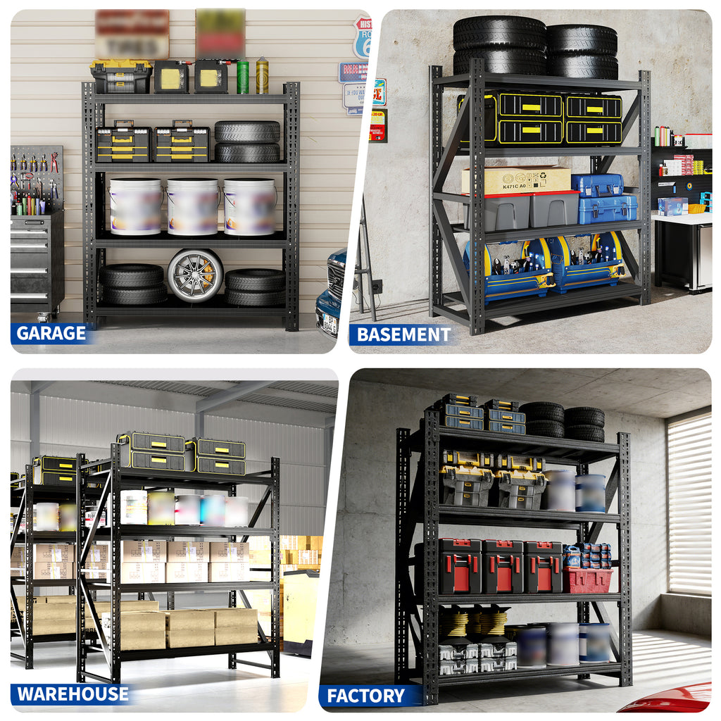 Heavy Duty Metal Adjustable Garage Shelves, 4000LBS Storage Rack