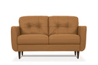 Radwan Camel Leather Loveseat